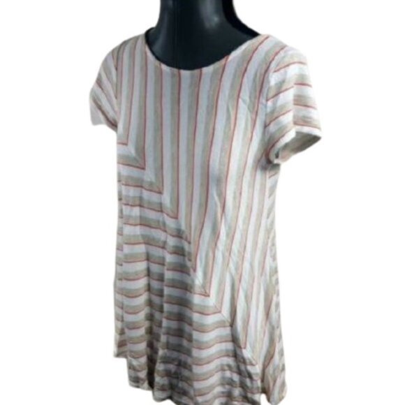 Anthropologie Puella  angled stripes Swing tee tunic top - Picture 6 of 10